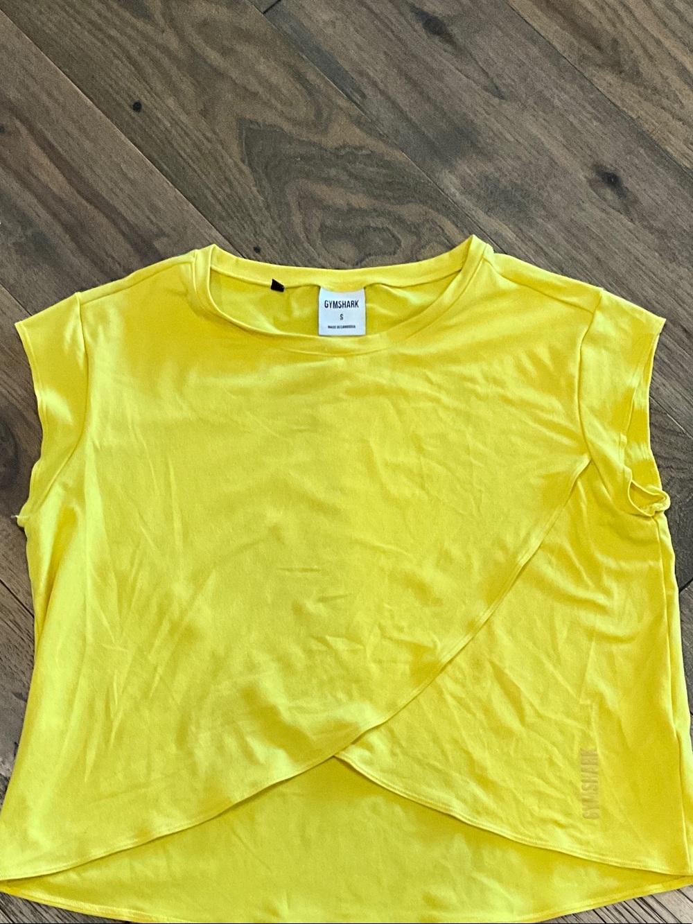 Gymshark Bright Yellow Draped Short Sleeve Tee